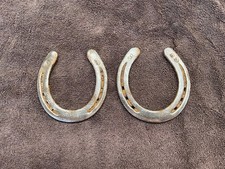 Used Horseshoes 2 Pieces For Crafts / Art / Or Two 2 Rustic Steel Horse Shoes