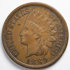 1889 Indian Head Penny Cent Choice Extremely Fine (CH XF)