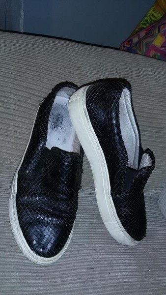Women Billi Bi Loafers Black Leather 38.5