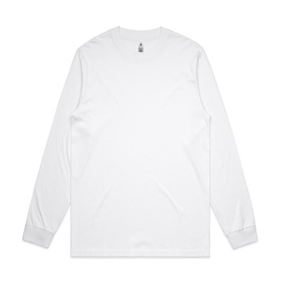 Dark Grey or White Plain Long Sleeve Shirt, High Quality ASColour, Various Sizes