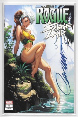 Rogue The Savage Land #5 J Scott Campbell Exclusive Pond Cover D Signed With COA