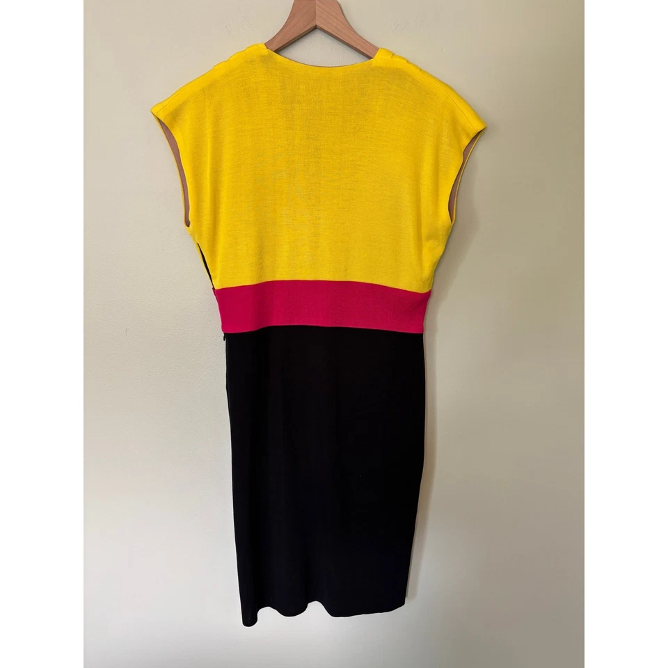 Vestido de punto sin mangas Misook Colorblock, pequeño  Foto 4 de 4