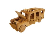 Modellauto Land Rover, Holzmodell, Holzauto