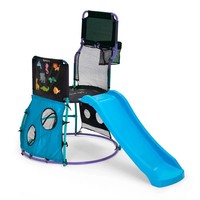 Plum My First Activity Tower 6-in-1 Playcentre Kids Slide Basketball Hoop 18+Mon