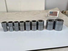 INDESTRO SELECT, 10pc 1/2 Drive 12pt SAE Sockets 7/16min - 1in. Max, USA