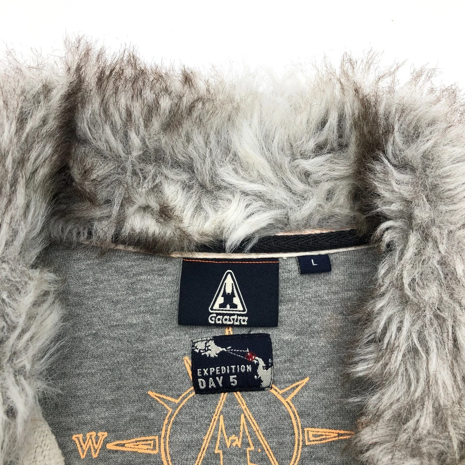 Cárdigan suéter gris con cremallera completa GAASTRA para mujer talla L Foto 4 de 4