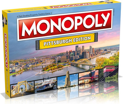 Monopoly Board Game Pittsburgh Edition: 2-6 Players Family Board Games for Kids 