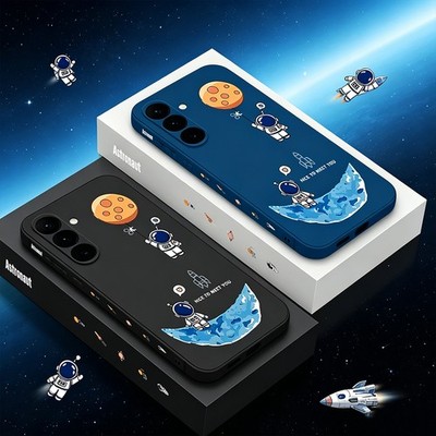 Astronaut Silikon Weich Schutz Hülle für Samsung S26 Ultra S25 S24 S23 A57 A17