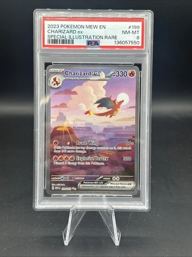 2023 Pokemon Mew EN Charizard ex Special Illustration Rare #199 PSA 8