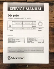 Sherwood DD-1030 Cassette Service Manual *Original*
