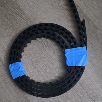 Industrial Black Toothed Timing Belt Power Transmission Durable Heavy Duty