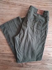 Vtg Ralph Lauren Womens Green Cotton Chino Pants Womens Sz 6