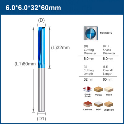 VHM CNC Fräser VHM-CNC-Fräser 8mm Schaftfräser – Reinigungsboden Gravurbit, 28mm Schneidlänge, Für Holz, Glatt & Scharf