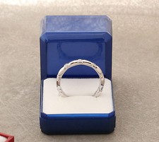 Anneau alliance en Argent Massif 925 avec faux diamant 66 pour Homme neuve