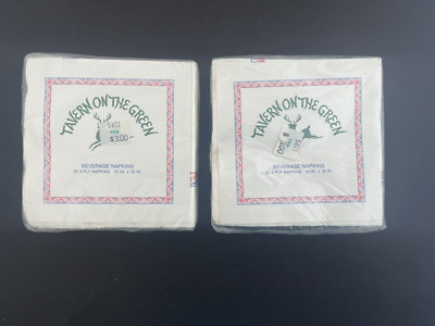 Tavern on the Green Cocktail / Beverage Napkins, Lot of 2 pkg of 25 = 50 napkins