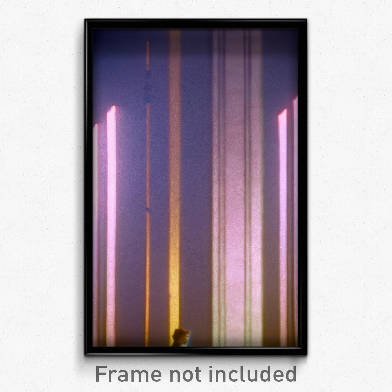 8 Bit Psychedelic Pixel Art Poster - Muted Pallisade Trippy Video Game Print