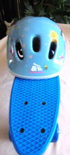 43 CM PLASTIC CHILDREN SKATEBOARD BRIGHT BLUE COLORFUL SKATEBOARD + HAT.