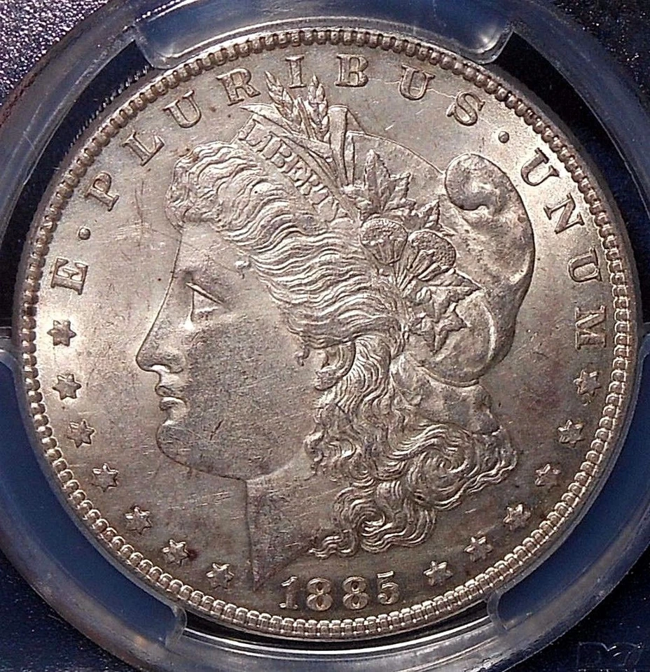 1885 $1 Morgan Silver Dollar PCGS Genuine AU VAM 22 DASH  ~HIT LIST~ - Image 4 of 4