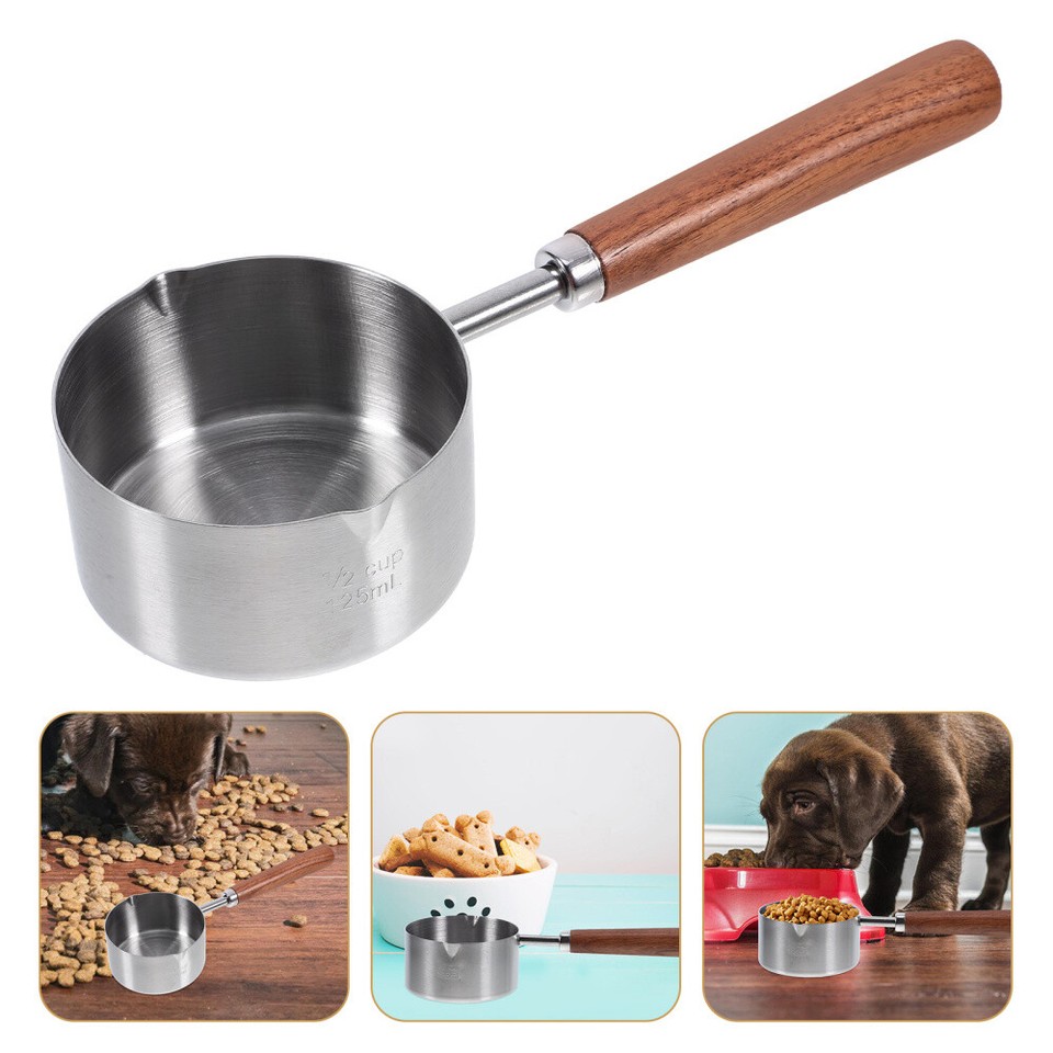 Dog Food Spoon Small Pet Food Spoon Wooden Handle Pet Food Measuring