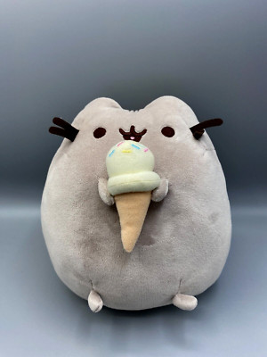 Gund Pusheen Cat Plush with Ice Cream Cone Stuffed Animal