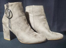 SHOEDAZZLE Tan Beige Spencer Ankle Faux Suede Casual Boots Womens Size 10