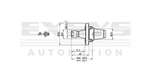 PRECI-FLEX® Adapter 25, Collet Chuck extended DIN6499 UM/ER11 (4008E), 2502-0082 - Picture 5 of 5