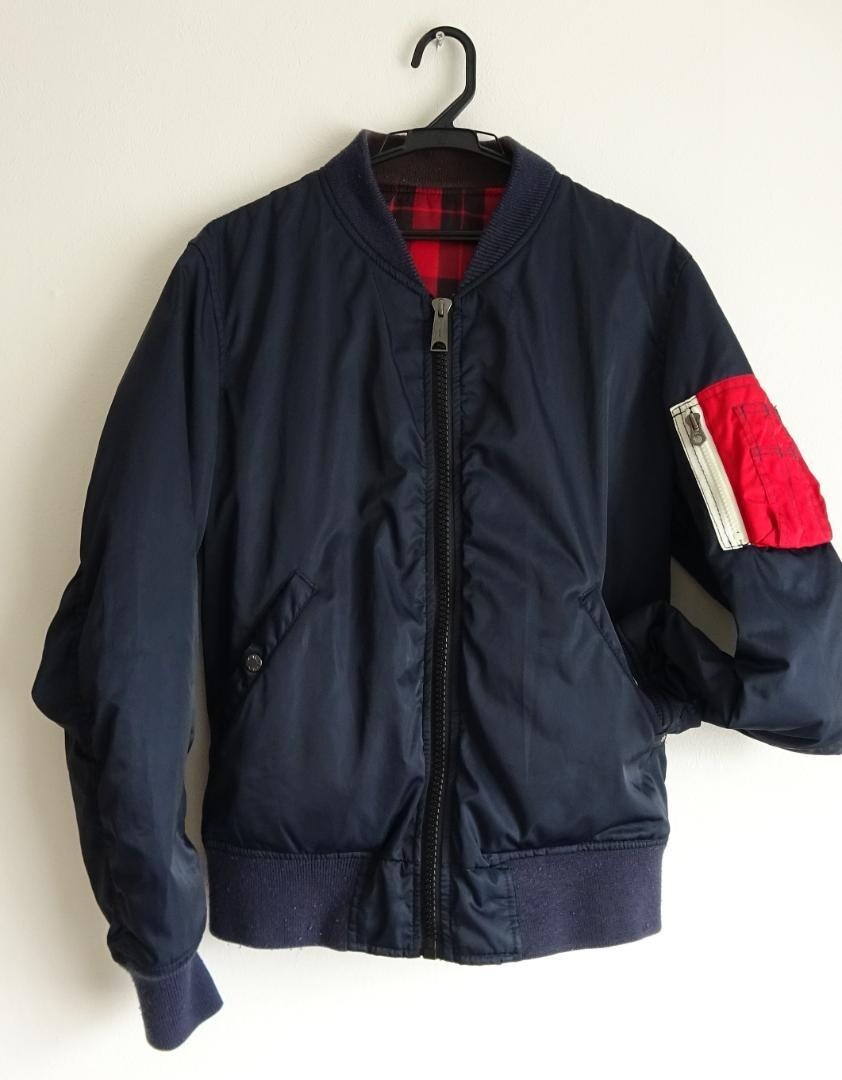ジャケット・アウター AVIREX MA-1 35TH ANNIVERSARY AVIREX 35th anniversary limited model MA-1 Union Jack Navy