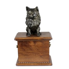 Chihuahua short-haired, Chihuahua smooth - urn for dog ashes, wooden urn with a