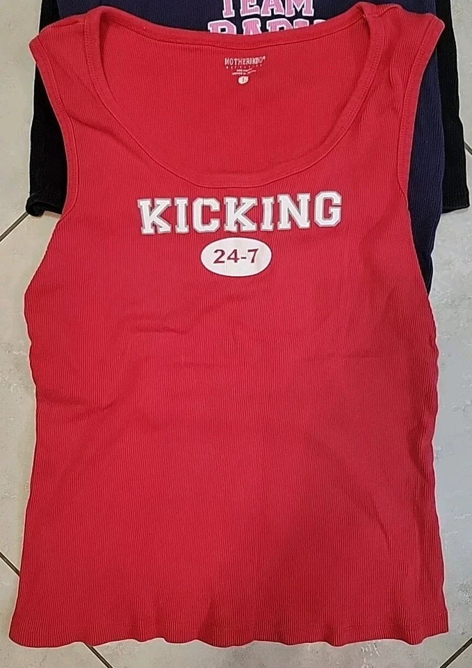 Set of 4 Women’s MOTHERHOOD MATERNITY Maternity Tank Top Tops LARGE Baby - Image 3 of 4