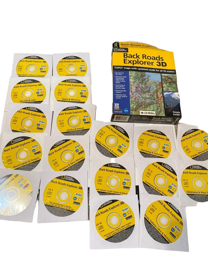 Vintage Back Roads Explorer 3D Map Set CD ROM - Image 2 of 4