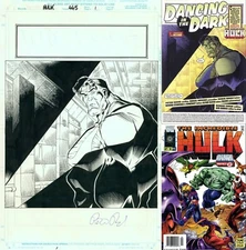 Incredible Hulk #445 Original Angel Medina Art Splash Page SIGNED Peter David