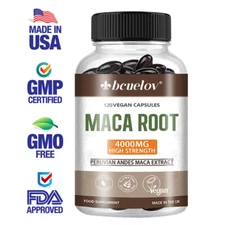 Peruvian Andes Maca Capsules—High Strength 4000 Mg—30 To 120