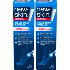 2 Pack New Skin Antiseptic Liquid Bandage Spray 1 Fl Oz Each