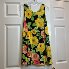 Mango Moon Women's 0/S Sleeveless Hawaiian Cover Up/Dress Tropical Summer Vaca