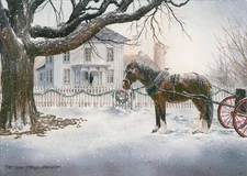 Horse and Carriage - Box of 18 Christmas Cards by LPG Greetings