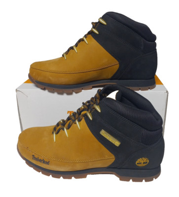 Timberland Euro Sprint Mid Hiker Wheat Nubuck Boots Mens Sz 11 M