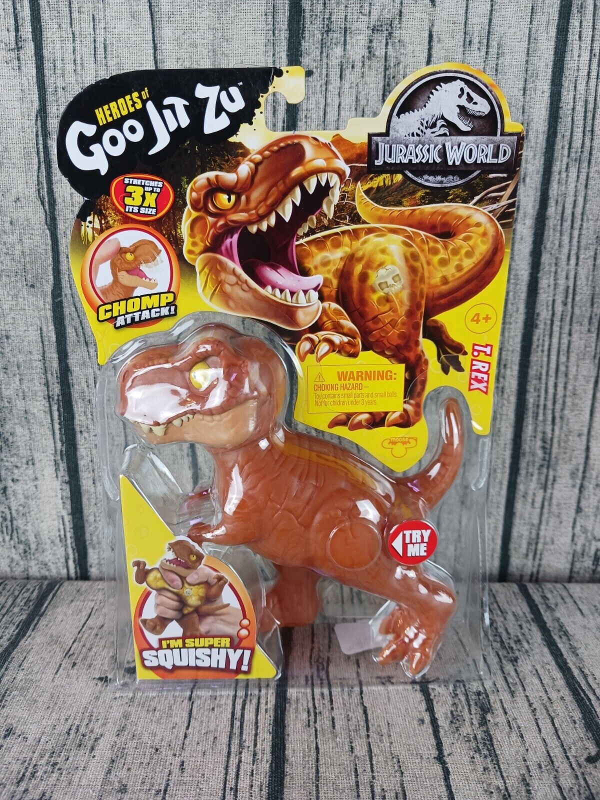 Heroes of Goo Jit Zu Jurassic World Hero Pack, Indominus Rex, More than 4  long - Stretchy, Squishy Dinosaur Figure, Ages 4+ 