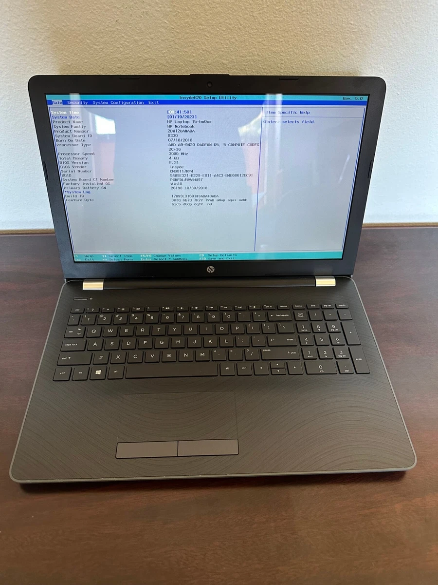 HP 15 bw008cl 15.6 Touch Screen AMD Dual Core A9 9420 Radeon R5 Graphics 4gb RAM