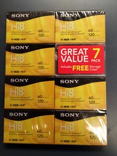 Sony Hi8 HMP 7 TAPES 120 min Hi8, 60 min Digital 8 - SEALED in original package