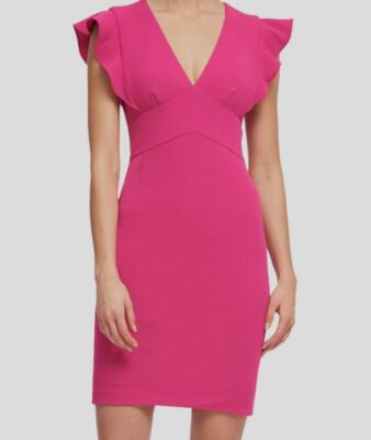 women's pink sheath dress