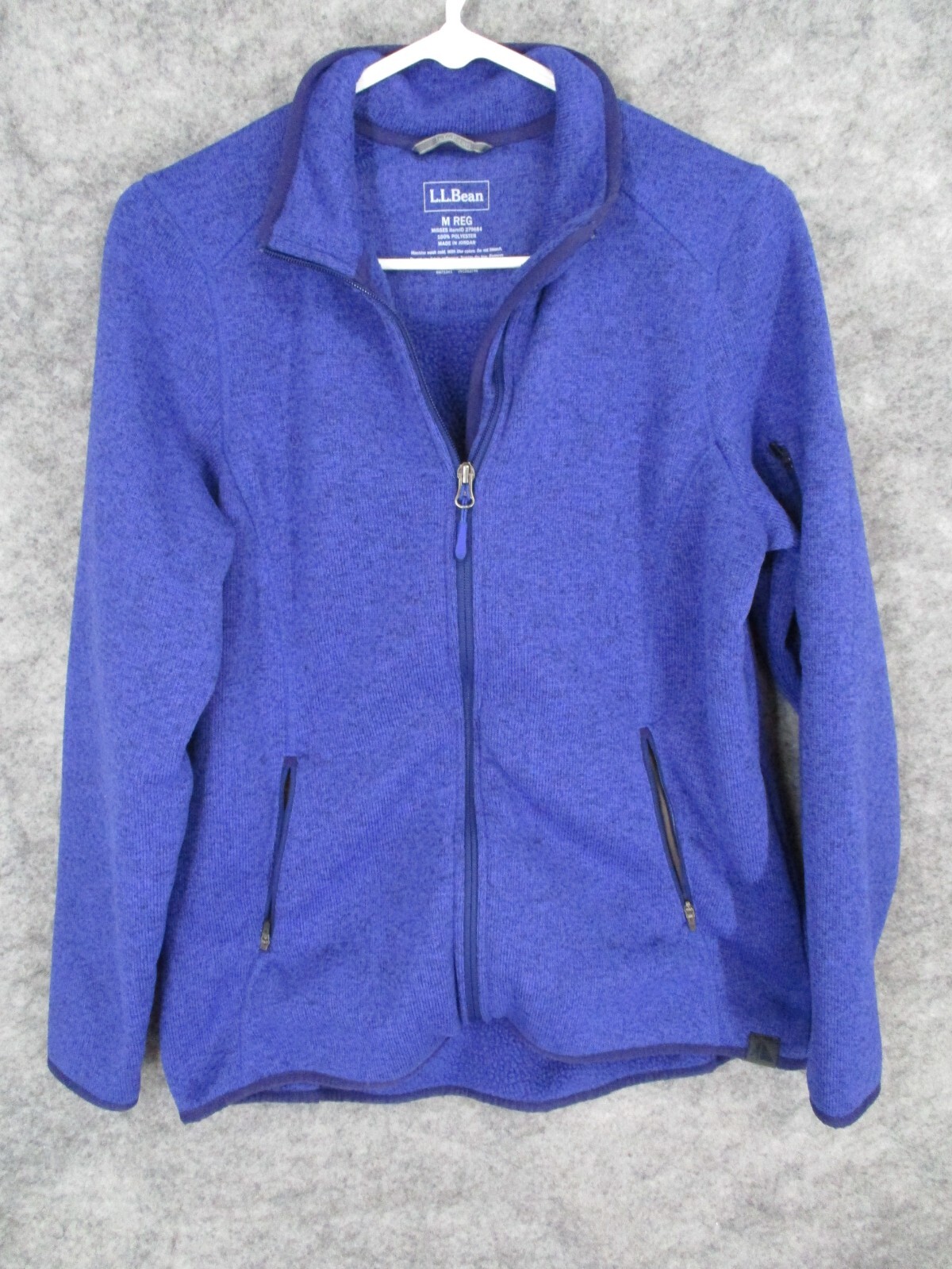 L.L. Bean Women's Jacket Medium Regular Full Zip Pockets Fleece Lined