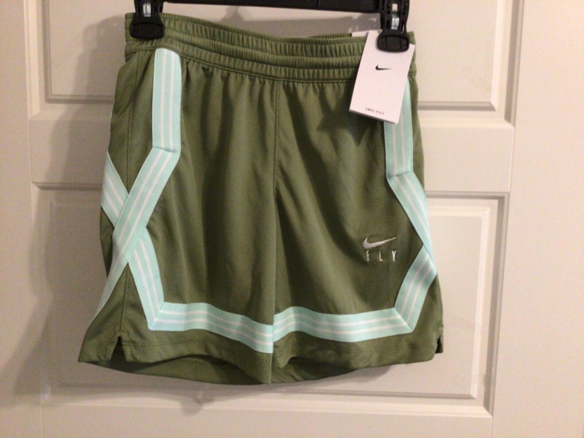 Nike Fly Crossover DA1086 Girls Big Kids Basketball Shorts Green