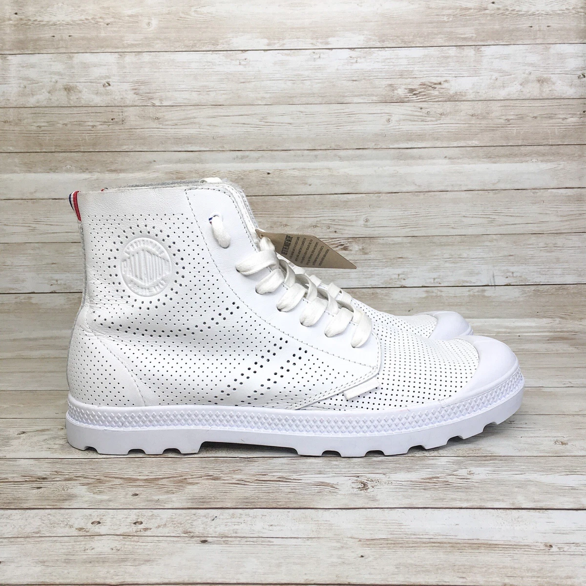 White leather palladium boots deals