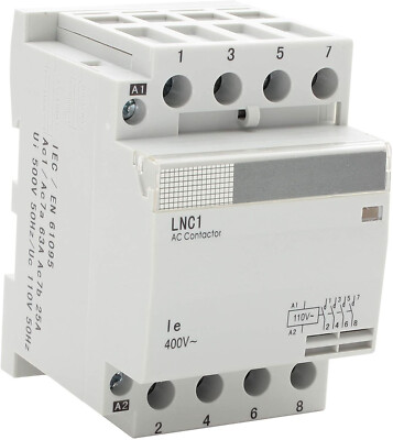 Electrodepot Replacement Contactor 4 Pole 120V Coil IEC 30A, 40Amp, 50Amp 40A AC