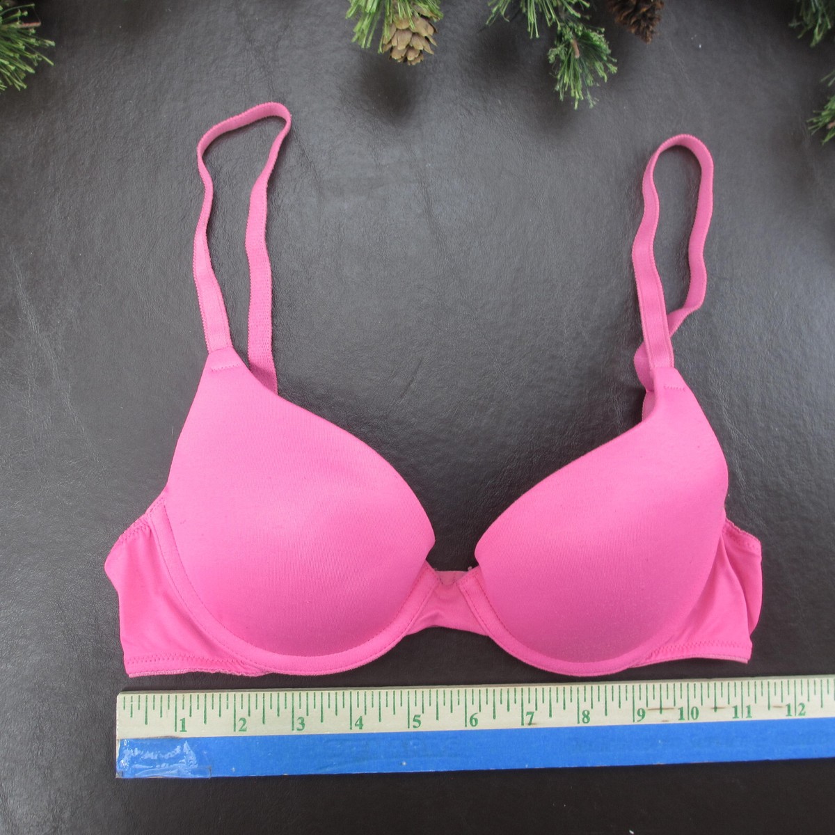 Victoria's Secret Bra 32B Pink Padded Underwire Adjustable Clasp