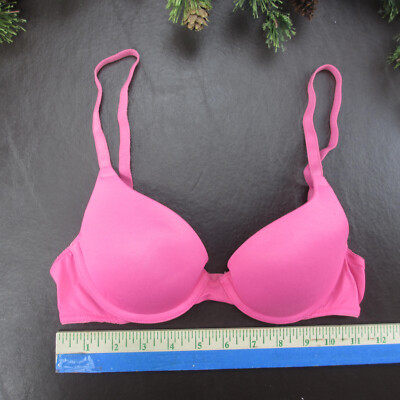 Victoria's Secret Bra 32B Pink Padded Underwire Adjustable Clasp