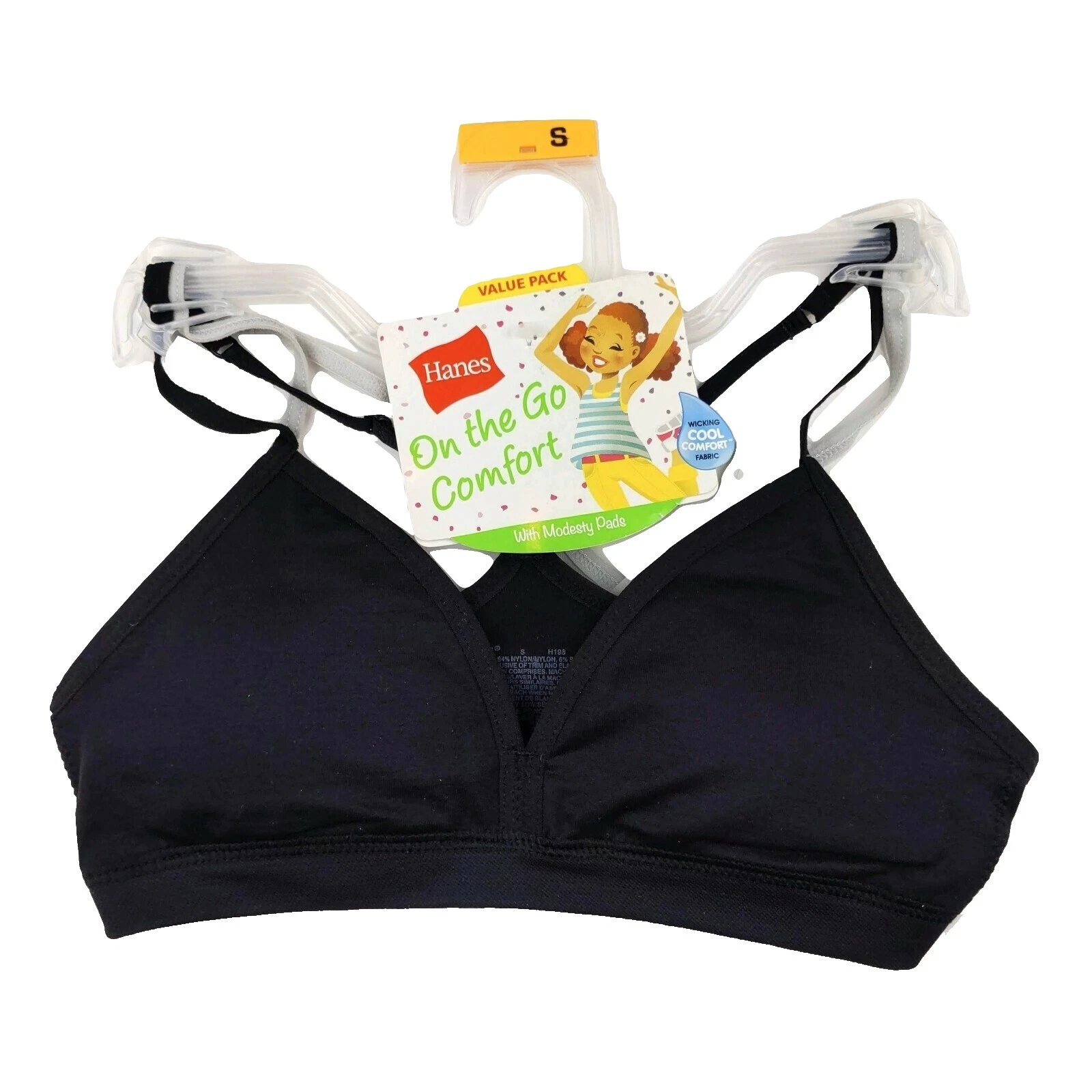 Ropa Interior Negra Hanes para Niñas