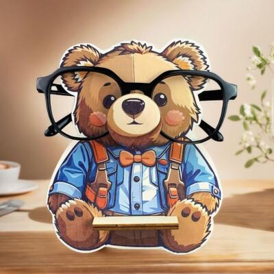 Wooden Animal Eyeglasses Holder Stand Figurine Eyeglass Rack Display Stand FAST