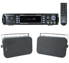 Rockville Home Theater Bluetooth Receiver 6.5" Black Speakers w/Swivel Brackets