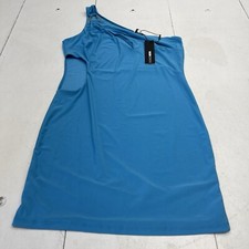 Fashion Nova Ollia One Shoulder Mini Dress Blue Women’s Size XL